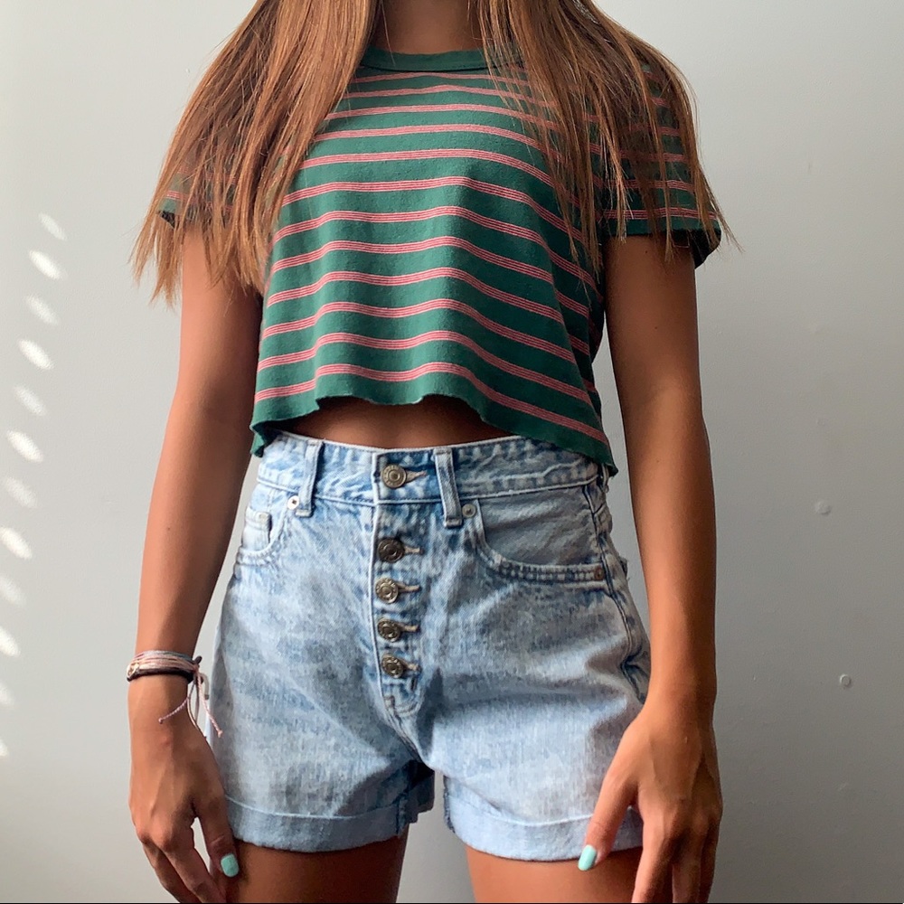 Rare Zine Red and Green Crop Top